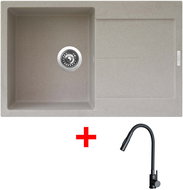 Sinks Ultima 790 Avena + Elasta S black matt - Kitchen Sink and Tap Set