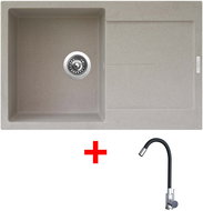Sinks Ultima 790 Avena + Elasta stainless steel/black - Kitchen Sink and Tap Set
