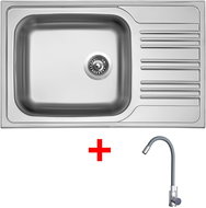 Sinks Star 780 XXL + Elasta stainless steel/grey - Kitchen Sink and Tap Set