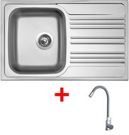 Sinks Star 780 + Elasta nerez/šedý - Set dřezu a baterie