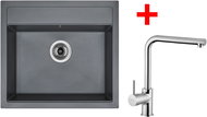Sinks Solo 560 Titanium + Elka glossy - Kitchen Sink and Tap Set