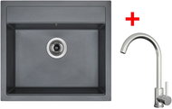 Sinks Solo 560 Titanium + Arco all stainless steel - Kitchen Sink and Tap Set