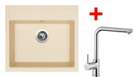 Sinks Solo 560 Sahara + Elka glossy - Kitchen Sink and Tap Set
