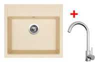Sinks Solo 560 Sahara + Arco all stainless steel - Kitchen Sink and Tap Set