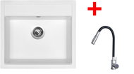 Sinks Solo 560 Milk + Elasta S stainless steel/black - Kitchen Sink and Tap Set