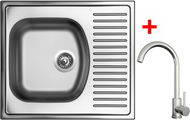 Sinks Short 580 + Arco celonerezový - Set dřezu a baterie