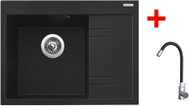 Sinks Rim 650 L Metalblack + Elasta stainless steel/black - Kitchen Sink and Tap Set
