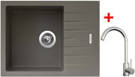 Sinks Perfecto 650 Truffle + Arco all stainless steel - Kitchen Sink and Tap Set