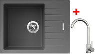 Sinks Perfecto 650 Titanium + Arco all stainless steel - Kitchen Sink and Tap Set