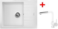 Sinks Perfecto 650 Milk + Mix 3 P GR - Kitchen Sink and Tap Set