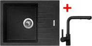 Sinks Perfecto 650 Metalblack + Enigma S černý matný - Set dřezu a baterie