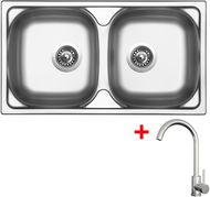 Sinks Okio 780 Duo + Arco celonerezový - Set dřezu a baterie