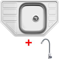Sinks Corno 770 + Elasta stainless steel/gray - Kitchen Sink and Tap Set