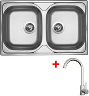 Sinks Classic 800 Duo + Arco all stainless steel - Kitchen Sink and Tap Set