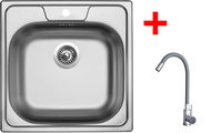 Sinks Classic 480 + Elasta nerez/šedý - Set dřezu a baterie