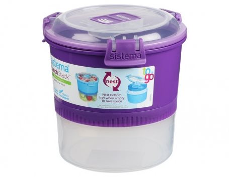 Sistema Lunch Stack To Go Purple Online 965ml (3) - Storage Jar - Main image