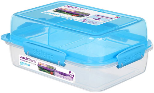 Sistema Lunch Stack Rectangle To Go Blue Online 1.8L Fő fotó Sistema Lunch Stack Rectangle To Go Blue Online 1.8L - Tárolóedény - Fő fotó
