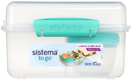 Sistema Tříkomorová krabička s nádobou na jogurt s dvojitým víčkem 2l, mátová - Lunch Box