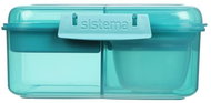 Sistema Bento Cube three-chamber box with yoghurt container and 2 trays 1,25 l, green - Lunch Box