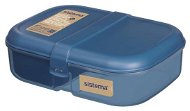 Sistema Tříkomorová krabička na oběd s nádobou na jogurt 1,1 l, modrá tmavá - Snack Box