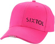 SIXTOL Cap with LED light B-CAP 25lm, rechargeable, USB, universal size, pink - Cap