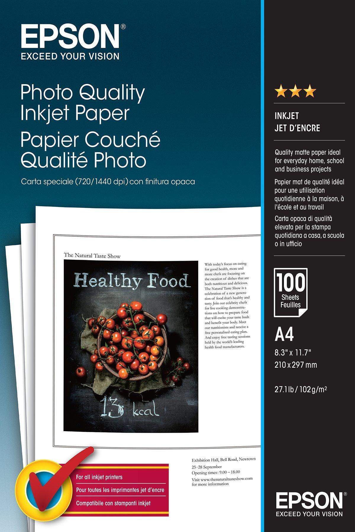 Epson Photo Quality Inkjet Paper - A4 - 100 lap