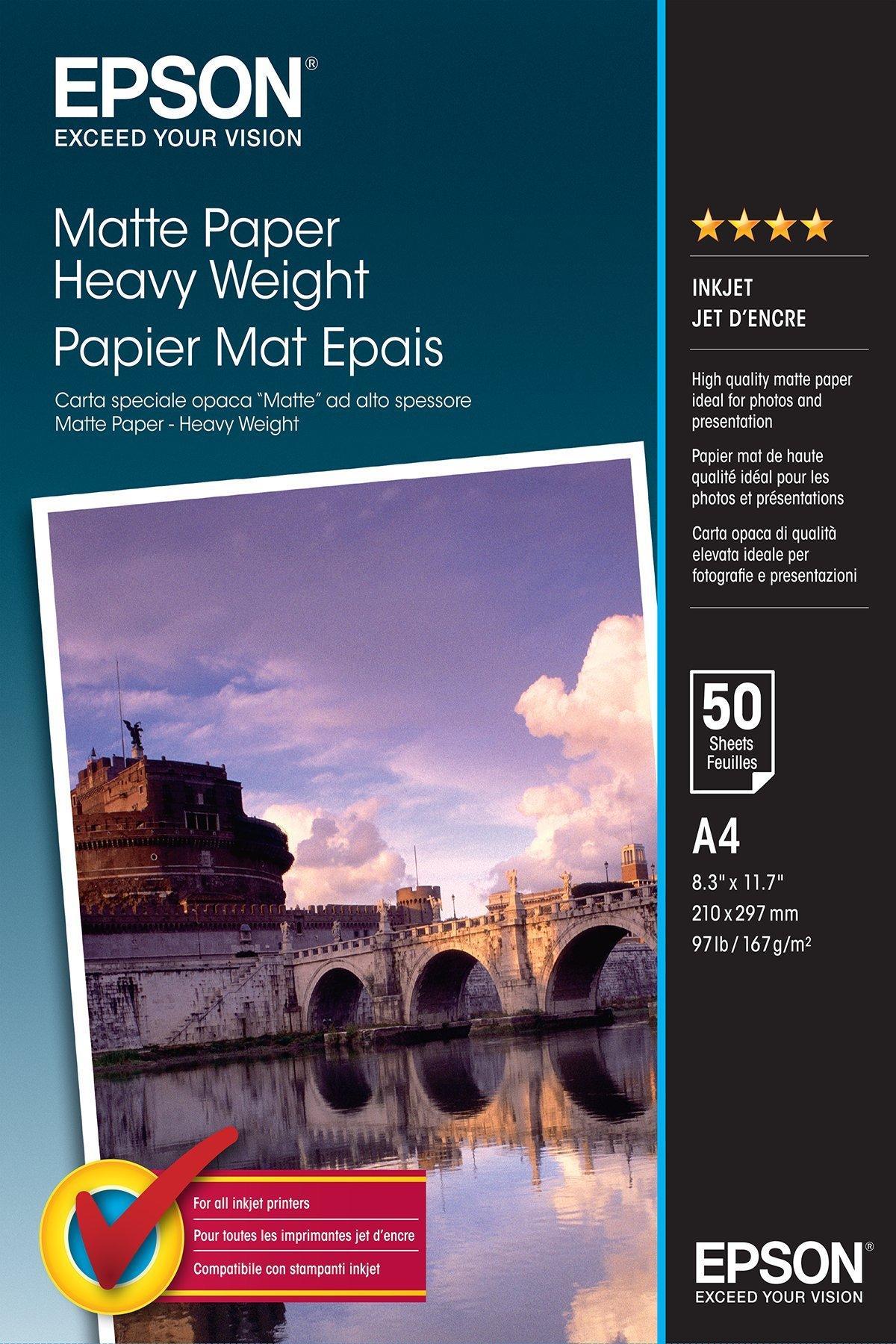 Epson Matte Paper Heavy Weight - A4 - 50 lap