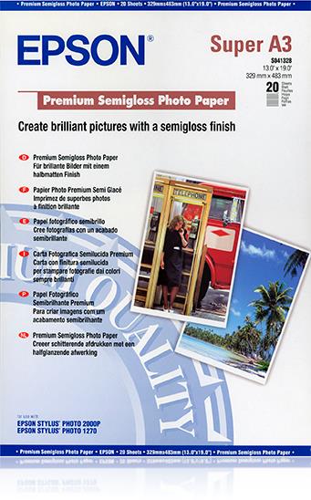 Epson fotópapír Premium Glossy A3-as - 20 lap