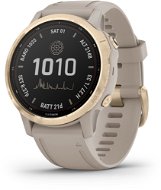 Garmin Fenix 6S Pro Solar, Light Gold, Sand Band - Smart hodinky