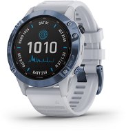 Garmin Fenix 6 Pro Solar, Mineral Blue, Whitestone Band - Smart hodinky