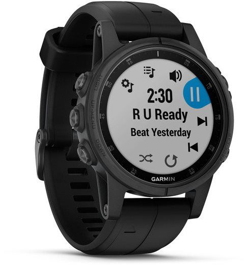 Garmin fenix 5 plus silver with black outlet band