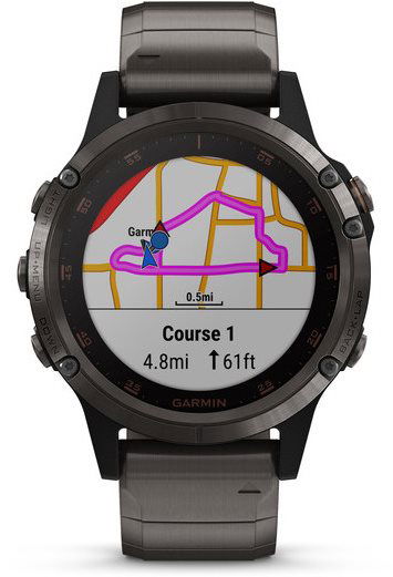 Garmin fenix 5x plus carbon gray dlc titanium with dlc titanium band sale