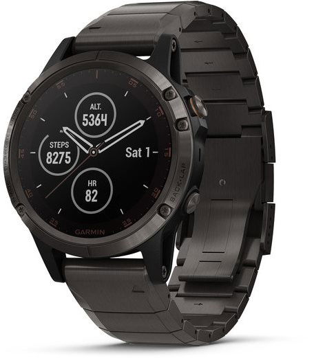 Garmin fenix 5 plus carbon gray on sale dlc titanium optic dlc titanium band