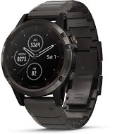 Garmin Fenix 5 Plus Carbon Gray DLC Titanium Optic DLC Titanium Band - Smartwatch