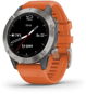 Garmin Fénix 6 Sapphire, Titanium/Orange Band - Okosóra