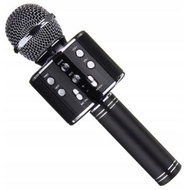 Karaoke bluetooth microphone with round speaker, black - Microphone