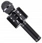 Karaoke bluetooth microphone with round speaker, black - Microphone