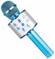 Karaoke bluetooth microphone with round speaker, blue - Microphone