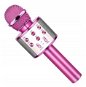 Karaoke bluetooth microphone with round speaker, pink - Microphone