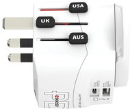 SKROSS PRO Light USB AC45PD - World, UK+USA+AUS/CN, uzemněný, USB A+C 45W - Cestovní adaptér