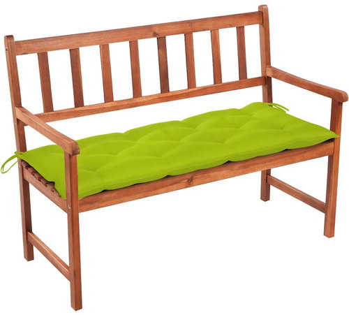 Zahradní lavice s poduškou 120 cm masivní akáciové dřevo, 3063794 - Zahradní lavice - Main image