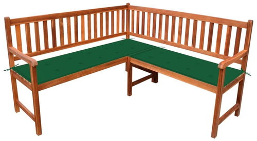 Zahradní rohová lavice s poduškami 150 cm masivní akácie, 3063800 - Zahradní lavice - Main image