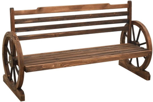 Zahradní lavice 142 cm masivní jedlové dřevo, 313892 - Zahradní lavice - Main image