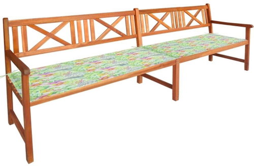 Zahradní lavice s poduškami 240 cm masivní akáciové dřevo, 3063834 - Zahradní lavice - Main image