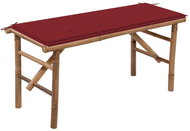 Skládací zahradní lavice s poduškou 118 cm bambus, 3063858 - Zahradní lavice