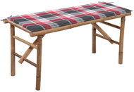 Skládací zahradní lavice s poduškou 118 cm bambus, 3063862 - Zahradní lavice