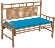 Zahradní lavice s poduškou 120 cm bambus, 3063880 - Zahradní lavice