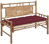 Zahradní lavice s poduškou 120 cm bambus, 3063900 - Zahradní lavice