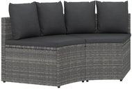 2dílná zahradní sedací souprava s poduškami polyratan šedá, 310468 - Zahradní pohovka
