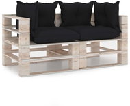 2místná zahradní pohovka z palet s poduškami borové dřevo, 3066099 - Zahradní pohovka